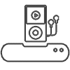 Acuático 3 icono de acoplamiento de ipod para sistema de audio de bañera de hidromasaje