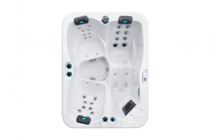 Renew passion spa hot tub from the pure collection side view